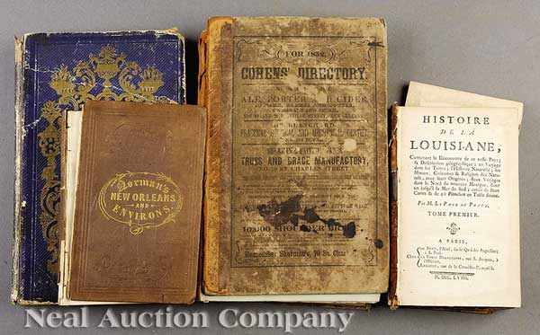 Appraisal: Louisiana Books a group of four antique books including Histoire