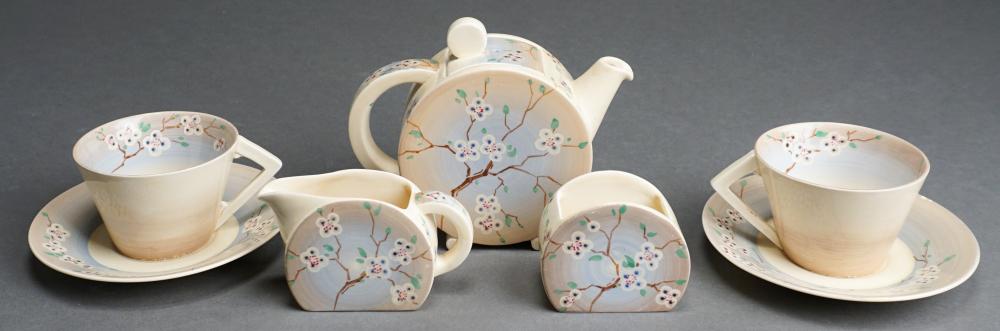 Appraisal: Clarice Cliff Wilkinson Co May Blossom' Teapot Sugar Creamer and