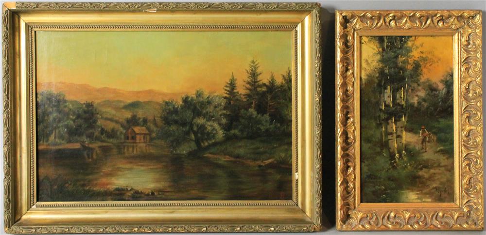 Appraisal: R I TH CENTURY CONTINENTAL WOODLAND LANDSCAPE together with a