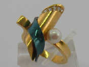 Appraisal: Ludwig Muller A fine yellow and blue gold diamond and