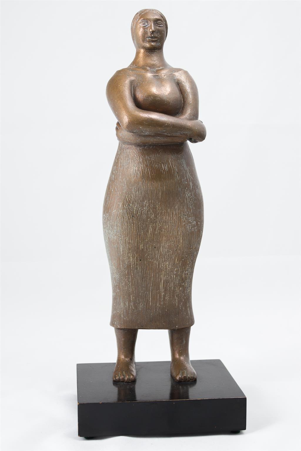 Appraisal: HUGO ROBUS American - Standing Female bronze inscribed Hugo Robus