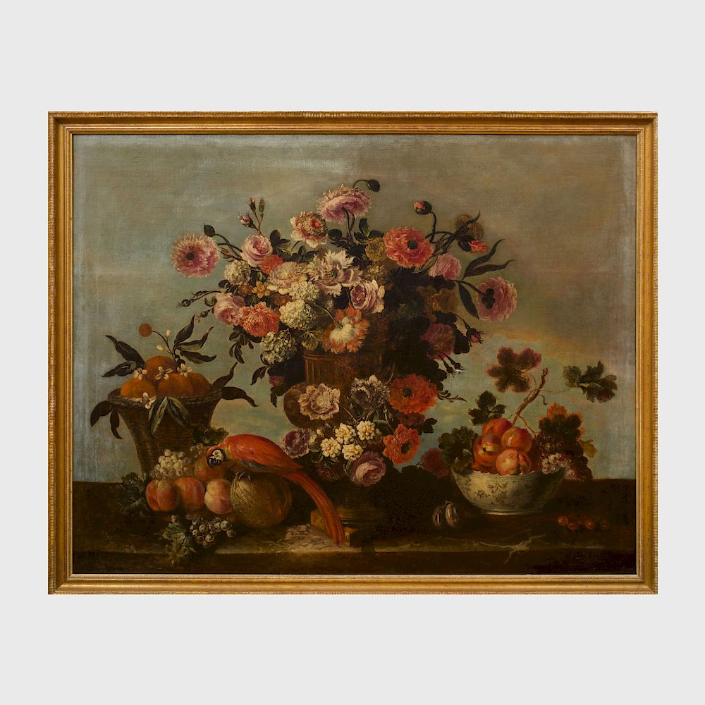 Appraisal: Jean-Baptiste Monnoyer - Roses Hydrangeas Peonies and Other Flowers in