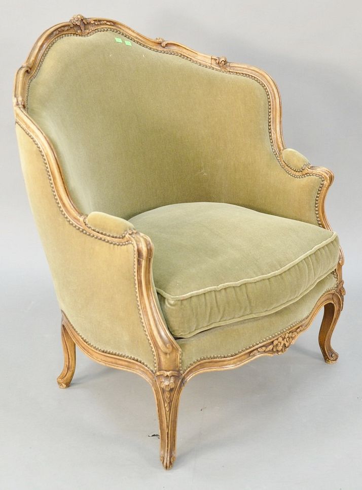 Appraisal: Louis XV style bergere ht in wd in Provenance Former