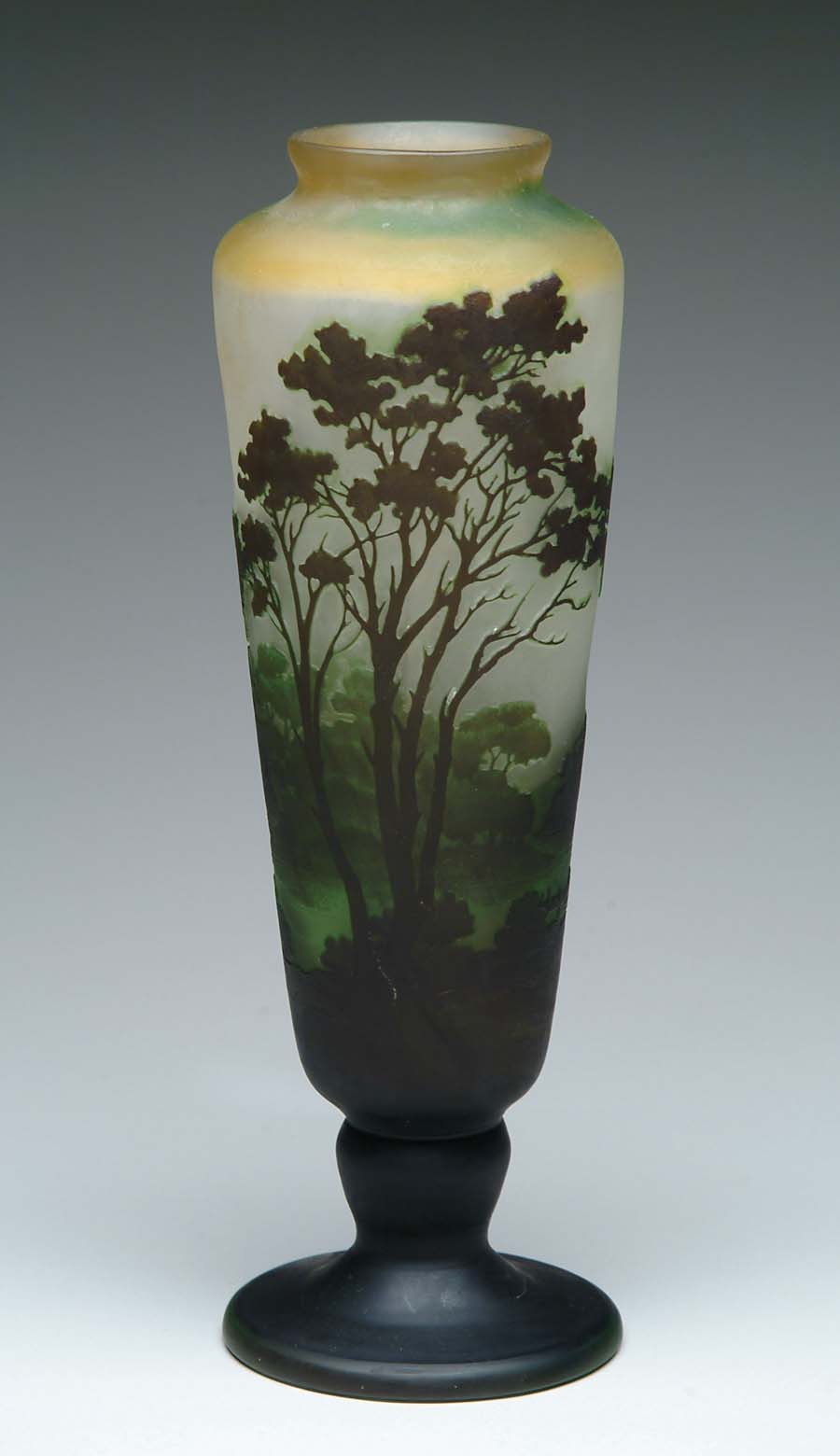 Appraisal: GALLE SCENIC VASE Very nice Galle vase has cameo scenic