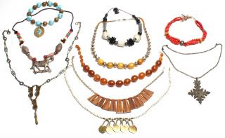 Appraisal: Assorted Jewelry including Costume Silver Comprising women's chunky fashion ethnic