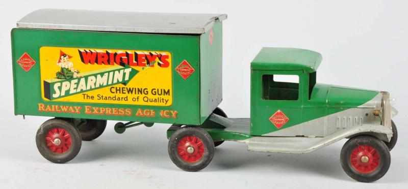 Appraisal: Pressed Steel Buddy L Railway Express Truck Description American Circa