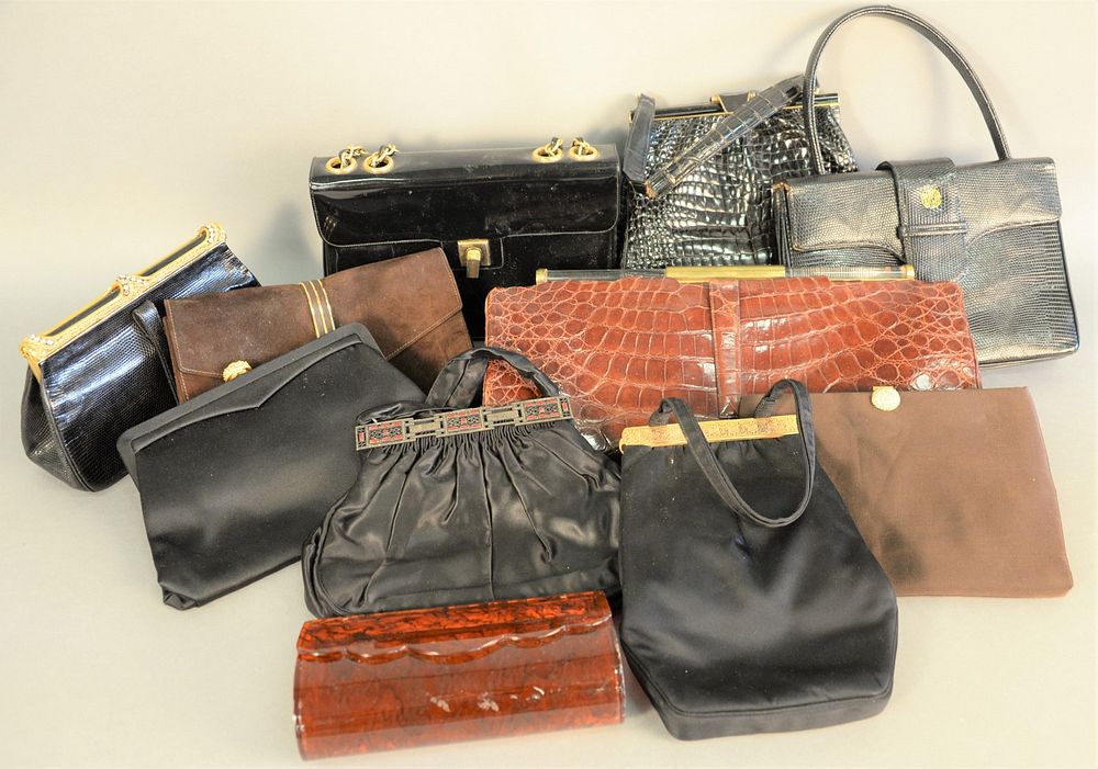 Appraisal: Group of eleven vintage purses to include Coblentz satin purse