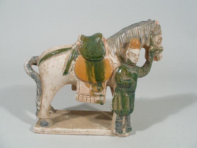 Appraisal: Chinese Ming Dynasty Equestrian Figurine ca - earthenware horse and