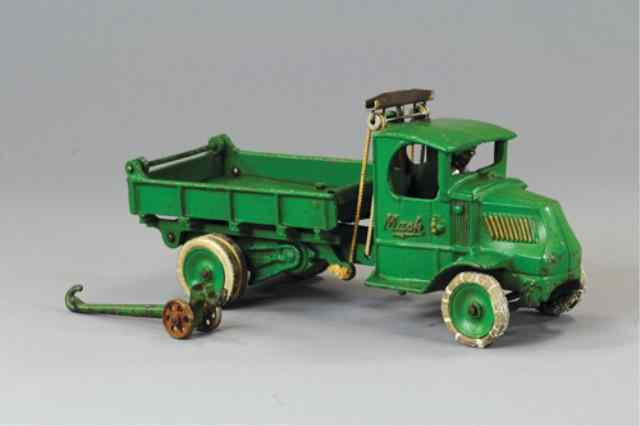 Appraisal: ARCADE MACK T-BAR DUMP TRUCK Nice cast iron example of