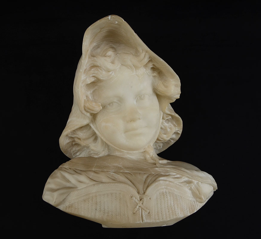 Appraisal: SCHEGGI Cesare Italian - Bust of a Small Child Wearing