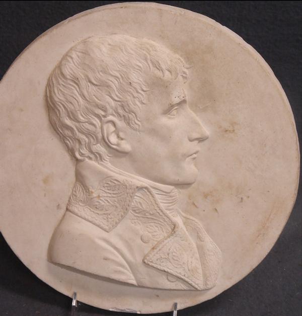 Appraisal: After Simon Louis Boizot French d circular plaster bust plaque