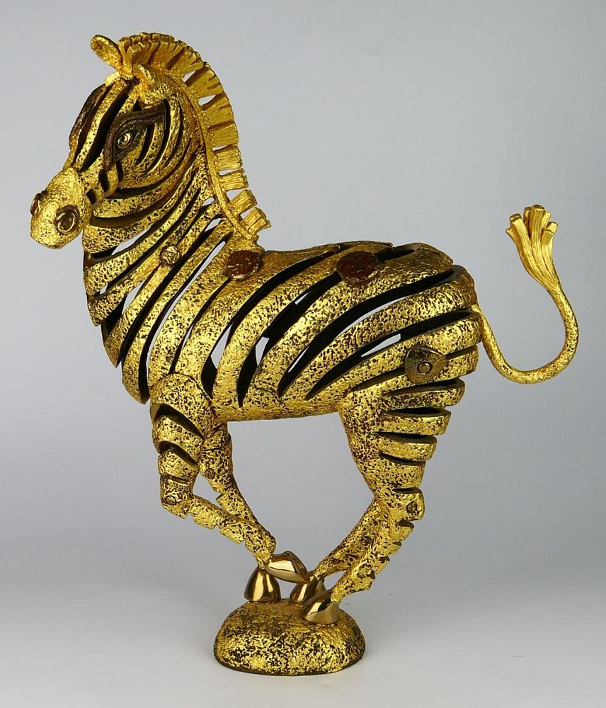 Appraisal: TIEFENG JIANG B ORIGINAL CAST BRONZE ZEBRA Guaranteed Authentic and