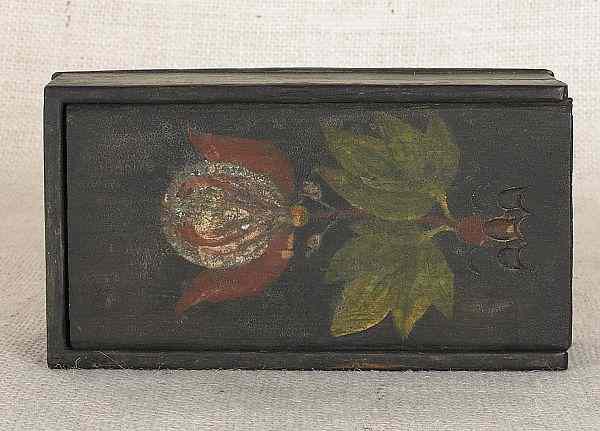 Appraisal: Jacob Weber Lancaster County Pennsylvania - painted pine slide lid