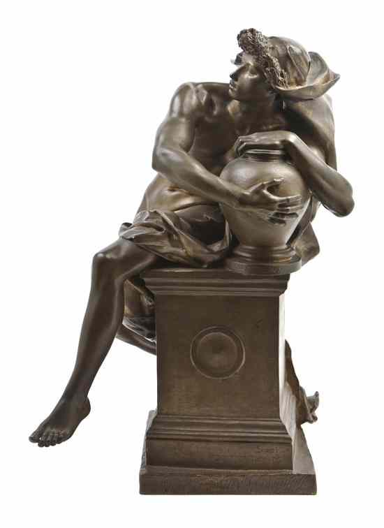 Appraisal: A French Bronze Figure Charles-Rene Saint-Marceaux - cast as a