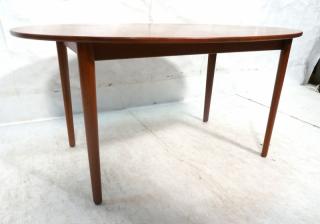 Appraisal: Oval Danish Modern Dining Table Single Leaf Stamped Denmark John