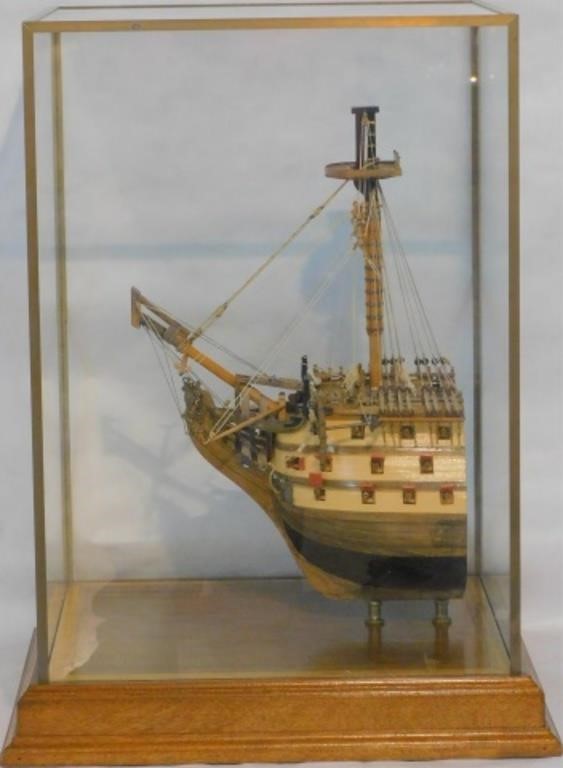 Appraisal: CASED CROSS SECTION SHIP MODEL OF THE BOW OF THEHMS