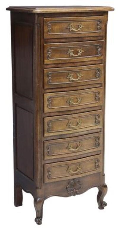 Appraisal: French Louis XV style semainier or chest th c having