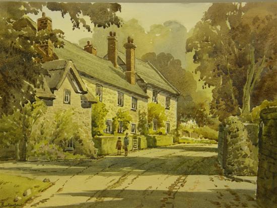 Appraisal: Keith Burtonshaw five watercolours unknown English Cottages and farms and