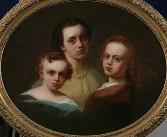 Appraisal: THOMAS HICKS American - FAMILY PORTRAIT signed and dated lower