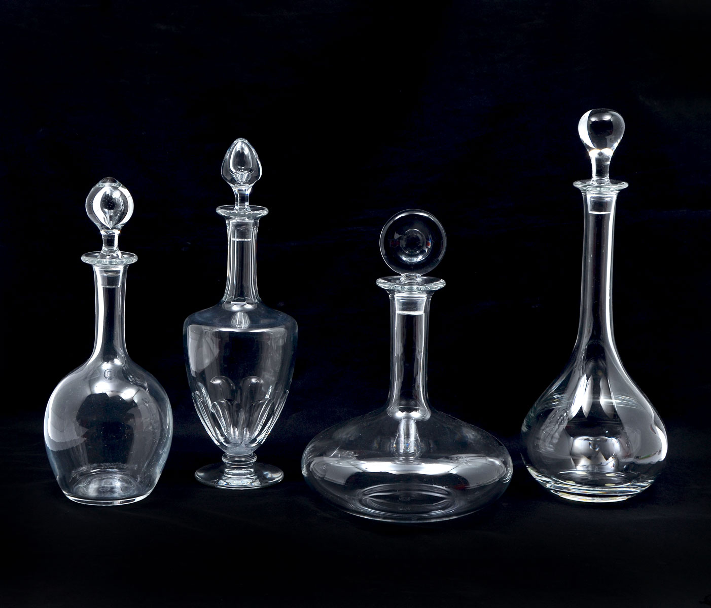 Appraisal: PC BACCARAT CRYSTAL DECANTERS - French crystal decanters by Baccarat