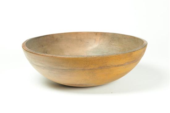 Appraisal: WOODEN BOWL American mid th century Treen bowl with old