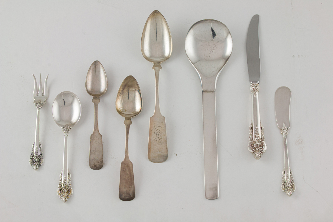 Appraisal: A LOT OF AMERICAN COIN SILVER SPOONS A Lot of