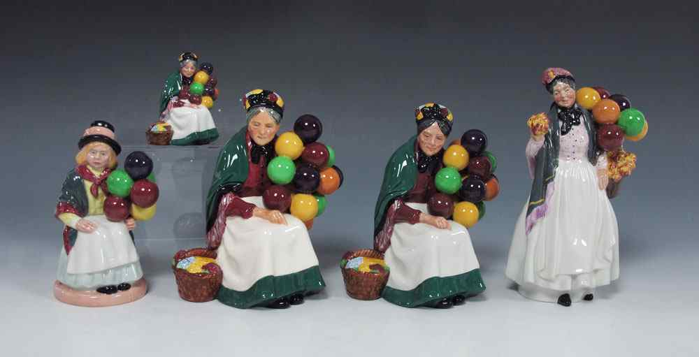 Appraisal: ROYAL DOULTON FIGURINES ''Balloon Girl'' HN ''The Old Balloon Seller''