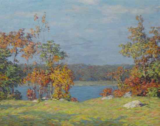 Appraisal: Marion P Howard American - Autumn Colors oil on canvas