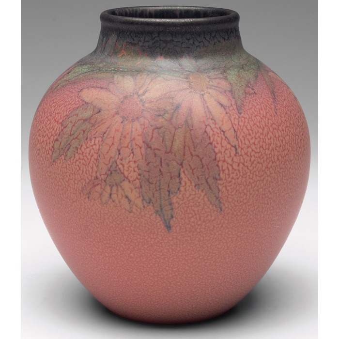 Appraisal: Rookwood vase bulbous shape in a matte glaze with nicely