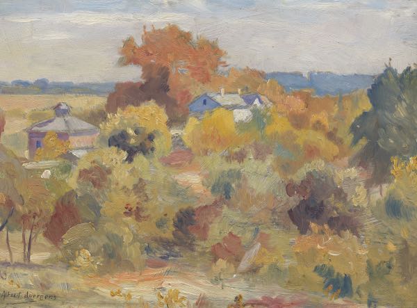 Appraisal: ALFRED JUERGENS AMERICAN - C x Country landscape Oil on