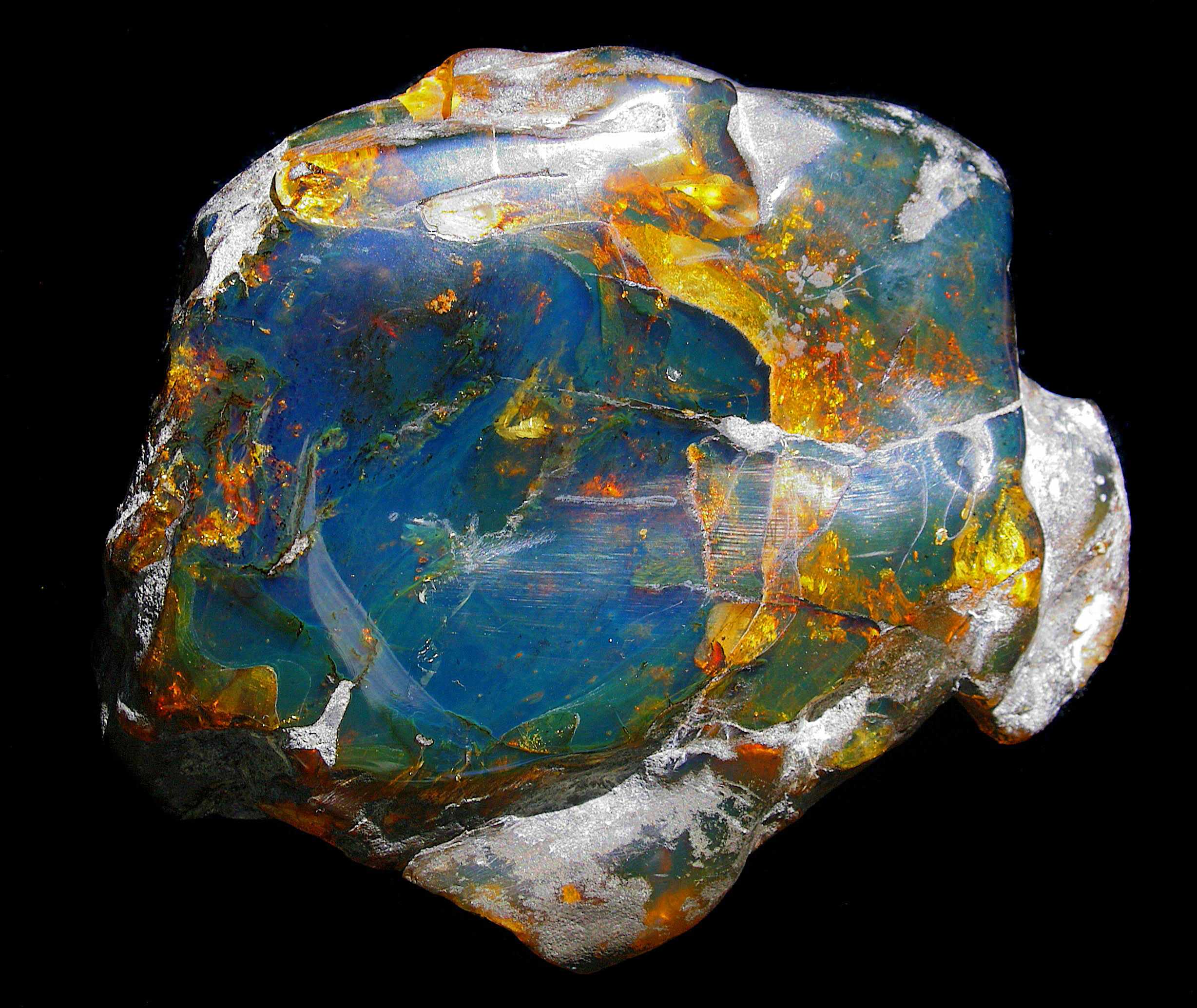 Appraisal: Without Reserve Huge Blue Mexican Amber Nugget OligoceneSimojovel Mines Chiapas