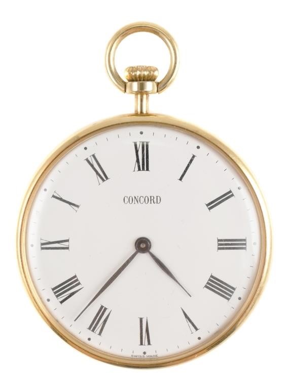 Appraisal: Vintage Concord k gold pocket watch -jewel movement Runs when