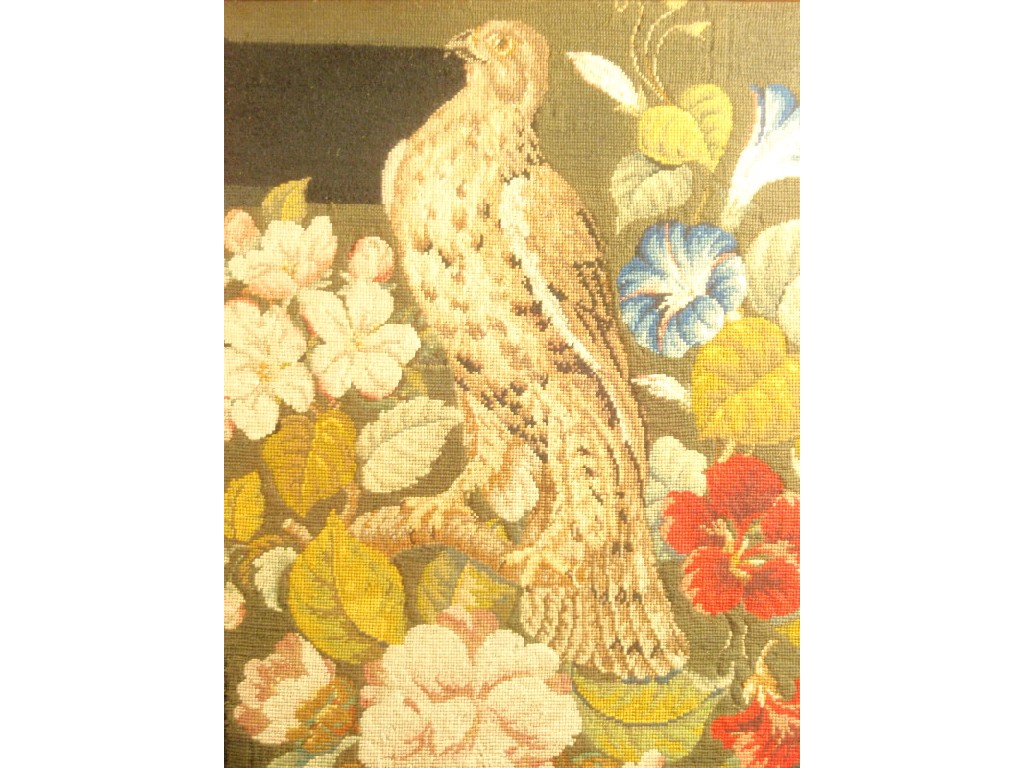 Appraisal: A Victorian wool needlework picture of a falcon amid mixed