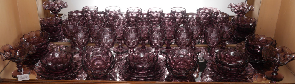 Appraisal: IMPERIAL GLASS OHIO PROVINCIAL AMETHYST Approx pieces to include goblets