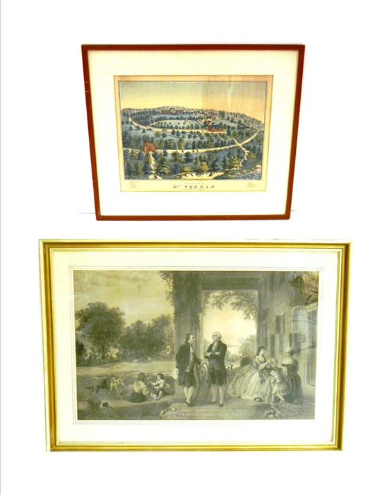 Appraisal: Two prints relating to George Washington including George Washington and