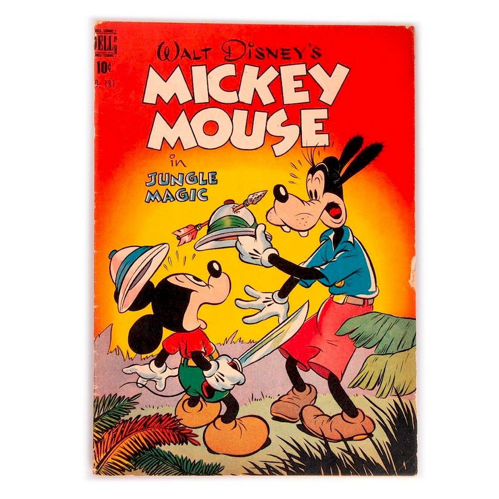 Appraisal: Five Mickey Mouse Comics Mickey Mouse in Jungle Magic Four-Color