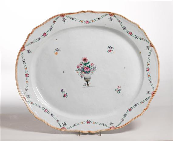 Appraisal: AN OVAL PLATE China Export for Europe Qianlong period L