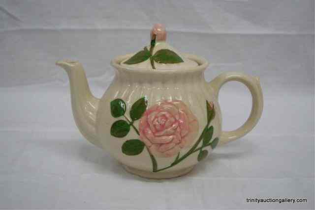 Appraisal: Vintage Shawnee Embossed Rose - Pink Tea PotProduced by Shawnee