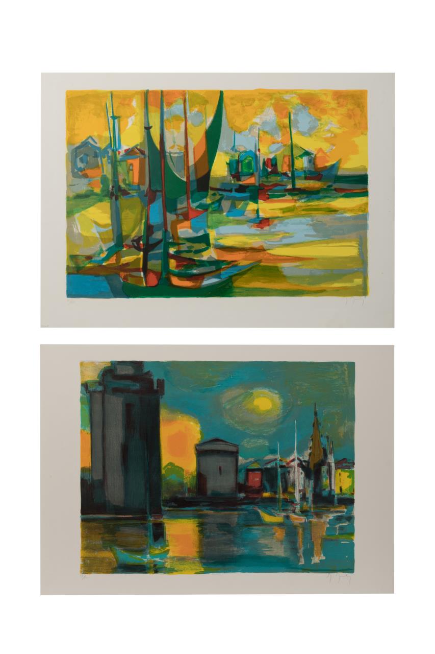 Appraisal: TWO MARCEL MOULY LITHOGRAPHS UNFRAMED Two Marcel Mouly France -