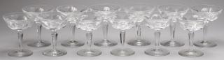 Appraisal: Waterford Sheila Crystal Champagne Coupes The sides with cut panels