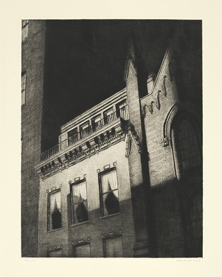 Appraisal: ARMIN LANDECK West th Street Etching and drypoint x mm