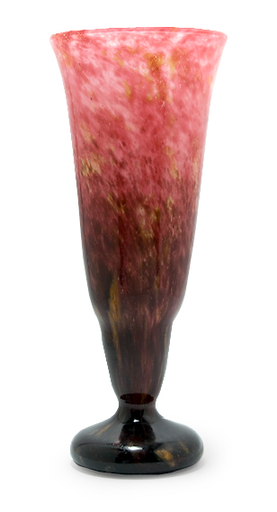 Appraisal: Schneider Internally Decorated Glass Vase Estimate -