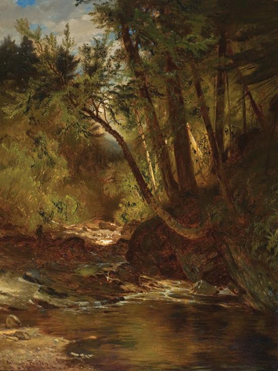 Appraisal: ARTHUR PARTON American - Brook Through the Woods oil on