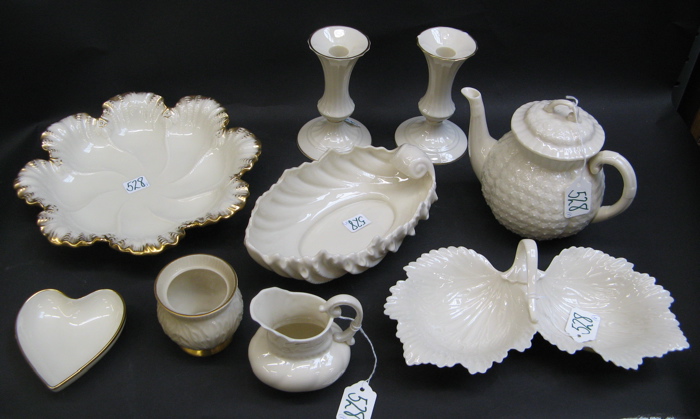 Appraisal: GROUP OF AMERICAN LENOX PORCELAIN TABLE ITEMS pieces teapot reproduced