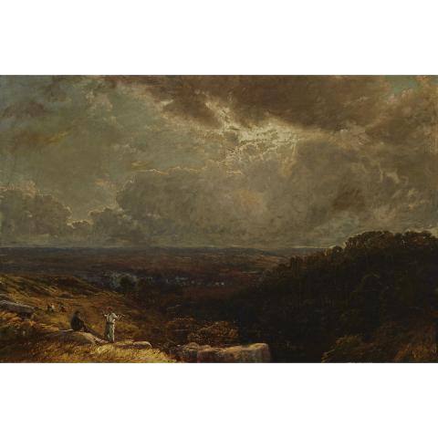 Appraisal: ALFRED WILSON COX c - SHIPLEY GLEN EXTENSIVE LANDSCAPE WITH