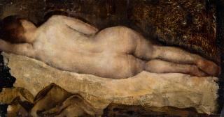 Appraisal: GRIGORY GLUCKMANN RUSSIAN - The Reclining Nude oil on panel