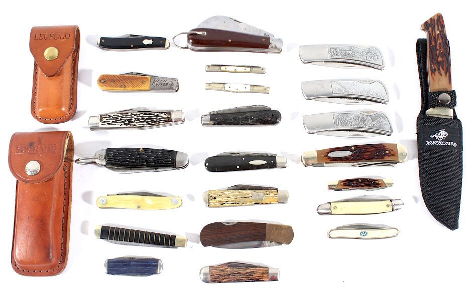 Appraisal: Collection of Pocket and Belt Knives Offered in this lot