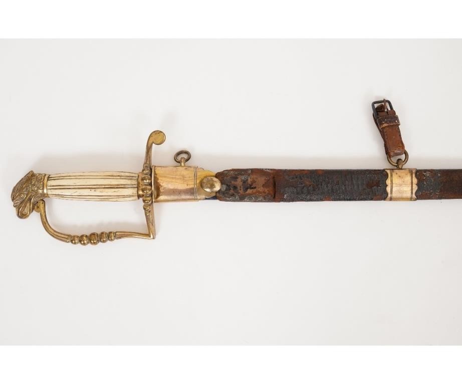 Appraisal: U S military officers sword with brass eagle bone carved