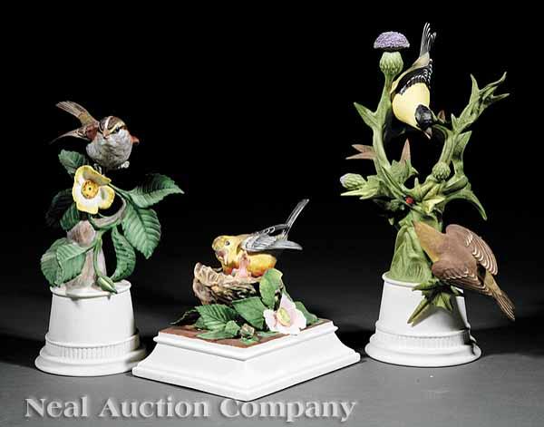 Appraisal: Three Boehm Porcelain Figures each stamped and signed comprising a