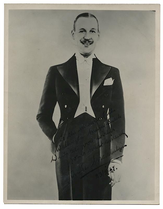 Appraisal: Signed Portrait Photograph of Jasper Maskelyne Maskelyne Jasper Signed Portrait